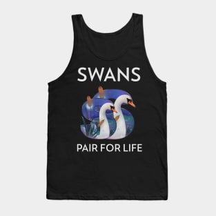 Swans Pair for Life Animal Facts Tank Top